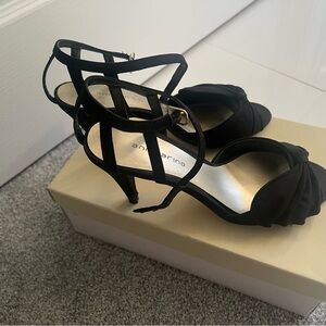 Anne Klein Elegant Black Strappy Heels